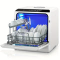 Portable Mini Dishwasher, 5+1 Programs with Baby Care Mode, Dual Spray, High-Temp Wash, Air Dry & Timer, 1.32gal Tank, No Hookup Needed for RV & Apartment