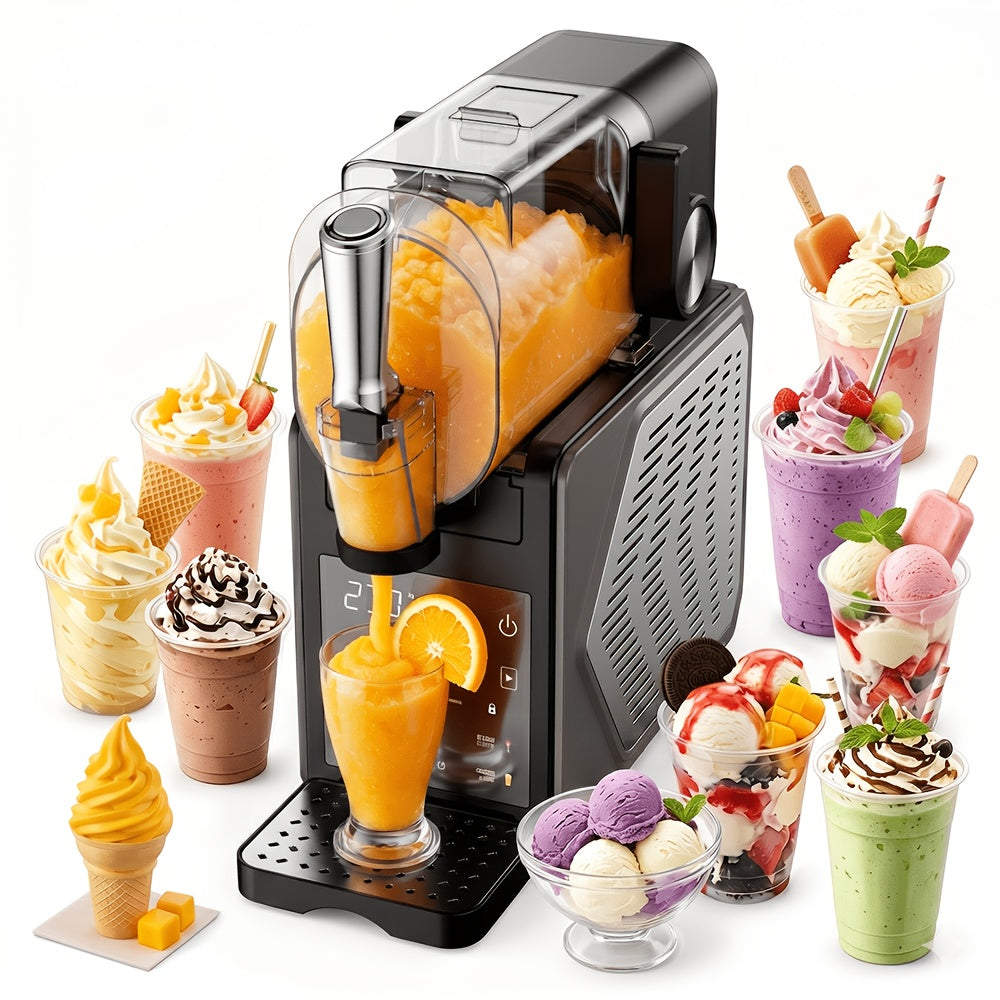 2-in-1 Ice Cream Slush Maker, 5-in-1 Cold Drink & Iced Tea Machine, 88 Oz, One-Touch Preset, No Ice Required, Self-Cleaning for Milkshakes & Margaritas