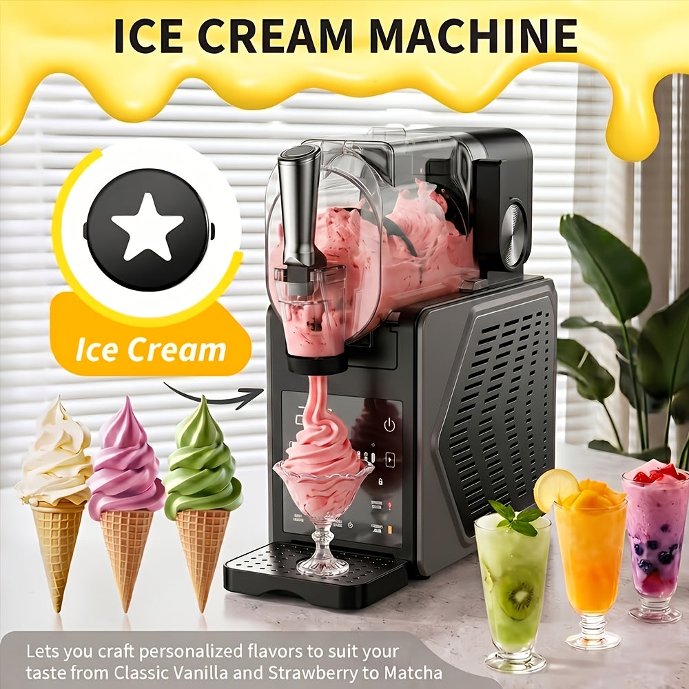 2-in-1 Ice Cream Slush Maker, 5-in-1 Cold Drink & Iced Tea Machine, 88 Oz, One-Touch Preset, No Ice Required, Self-Cleaning for Milkshakes & Margaritas