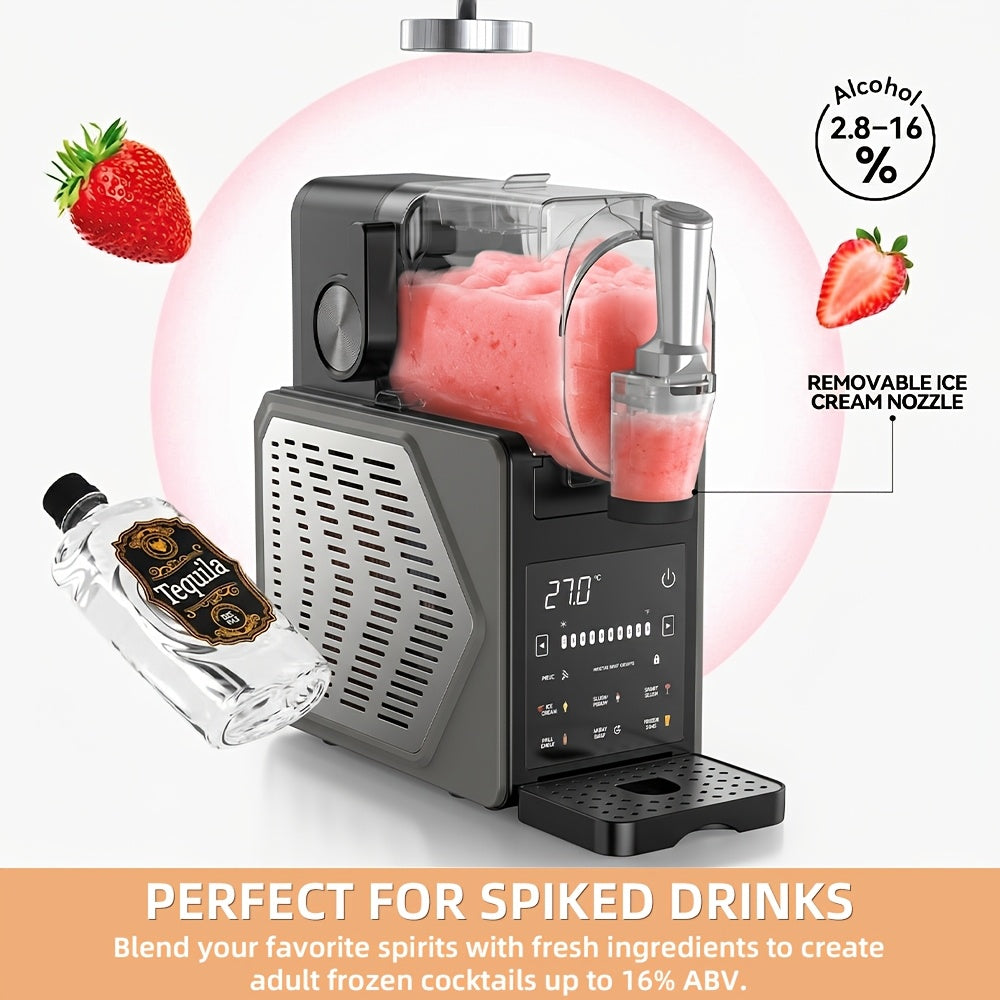 2-in-1 Ice Cream Slush Maker, 5-in-1 Cold Drink & Iced Tea Machine, 88 Oz, One-Touch Preset, No Ice Required, Self-Cleaning for Milkshakes & Margaritas