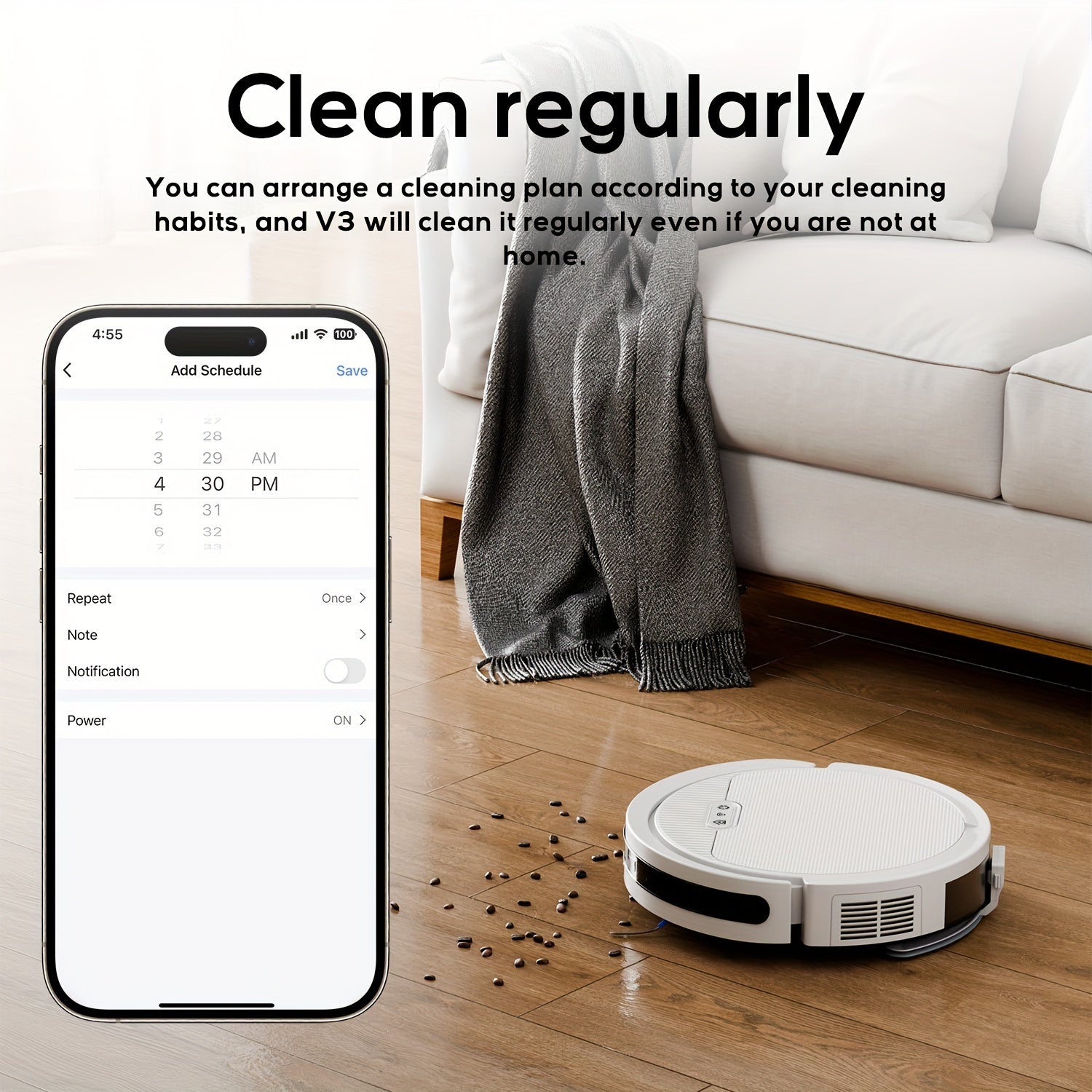 Robot Vacuum and Mop Combo, 6000PA Suction, Multiple Cleaning Modes, APP Remote Alexa Voice Control, Auto Charging, Perfect for Pet Hair, Hard Floor & Low-Pile Carpet