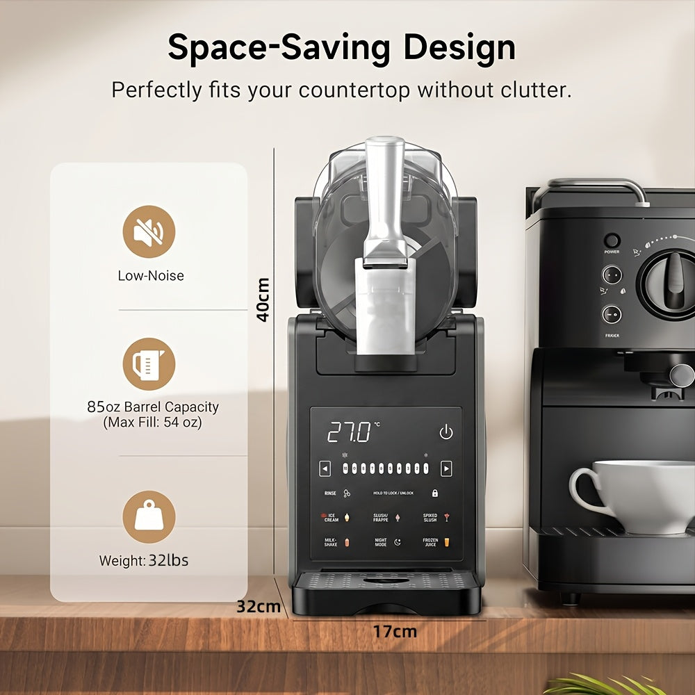 2-in-1 Ice Cream Slush Maker, 5-in-1 Cold Drink & Iced Tea Machine, 88 Oz, One-Touch Preset, No Ice Required, Self-Cleaning for Milkshakes & Margaritas