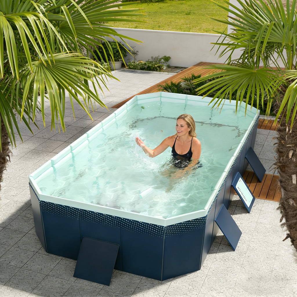 Folding Inflatable Swimming Pool, Outdoor Garden Pool, Portable Pool for Family Parties & Backyard Use