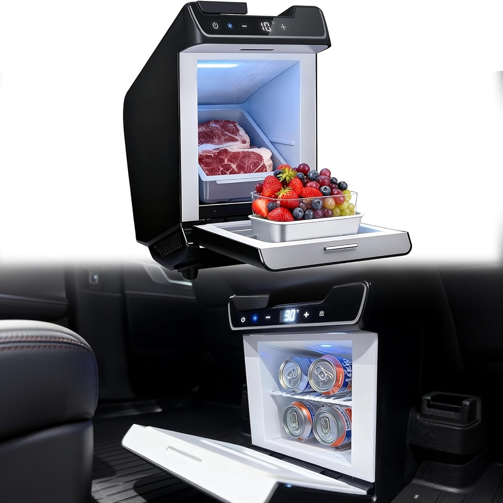 4L Car Refrigerator for Tesla Model Y Juniper 2025-2026, Rear Center Console Cooler & Warmer, Portable Freezer for Camping, Sports & Outdoor Travel