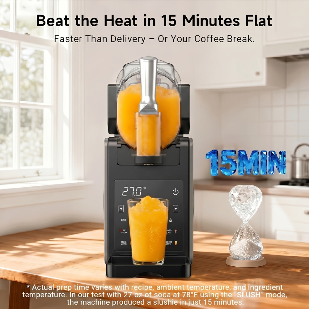 2-in-1 Ice Cream Slush Maker, 5-in-1 Cold Drink & Iced Tea Machine, 88 Oz, One-Touch Preset, No Ice Required, Self-Cleaning for Milkshakes & Margaritas