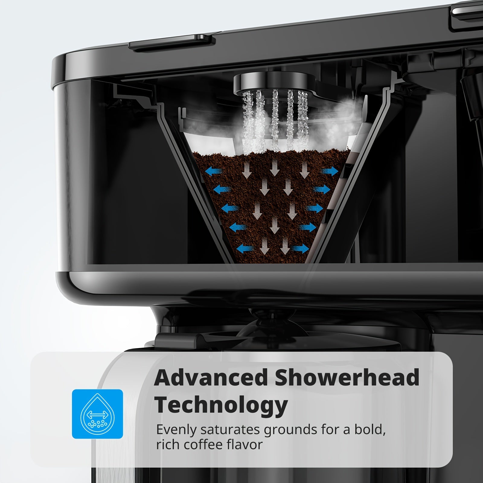 2-in-1 Drip Coffee Maker & K-Cup Brewer, 12 Cup Capacity, 1-4 Cup Select, Programmable, Auto Shut-Off, Spill-Free Spout
