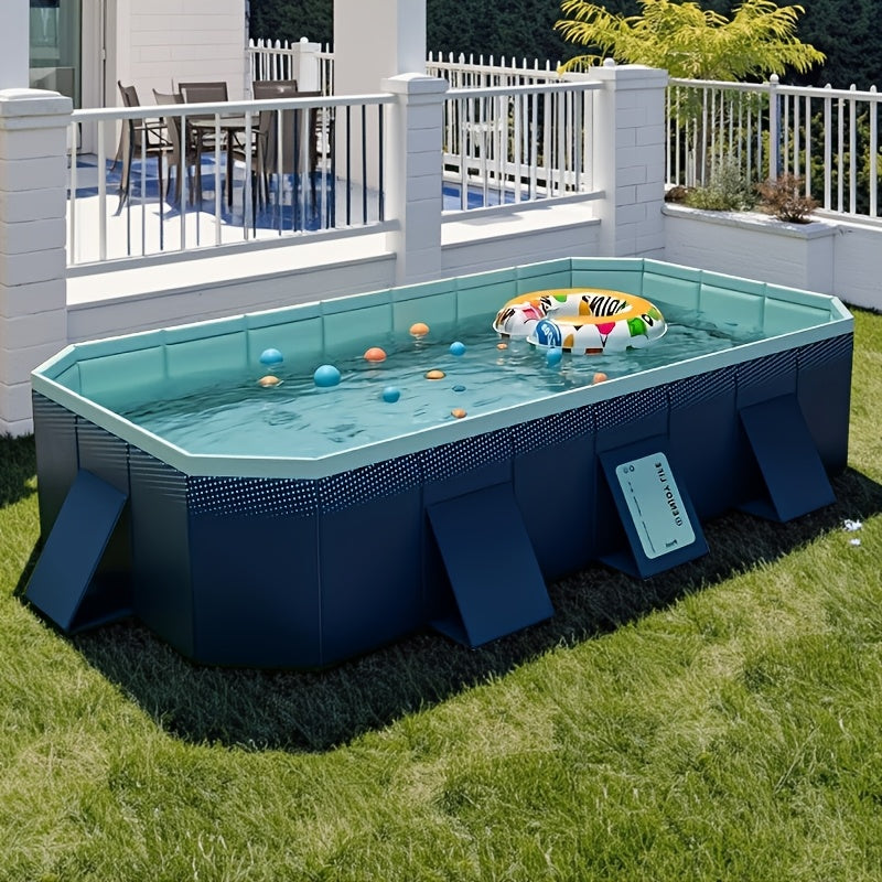 Folding Inflatable Swimming Pool, Outdoor Garden Pool, Portable Pool for Family Parties & Backyard Use