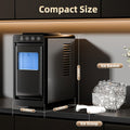 Compact Ice Maker Machine, 28Lbs/24H Production, Fast 6-Min Ice Making, Self-Cleaning, 27.05oz Tank, Ice Basket & Scoop, Quiet for Kitchen Camping RV