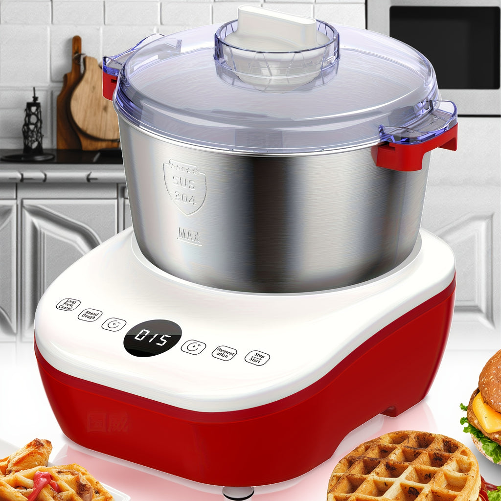 Electric Dough Mixer, 7L Capacity, 304 Stainless Steel, Fermentation & Dual Knead Modes, for Bread, Pizza, Pasta & Noodles