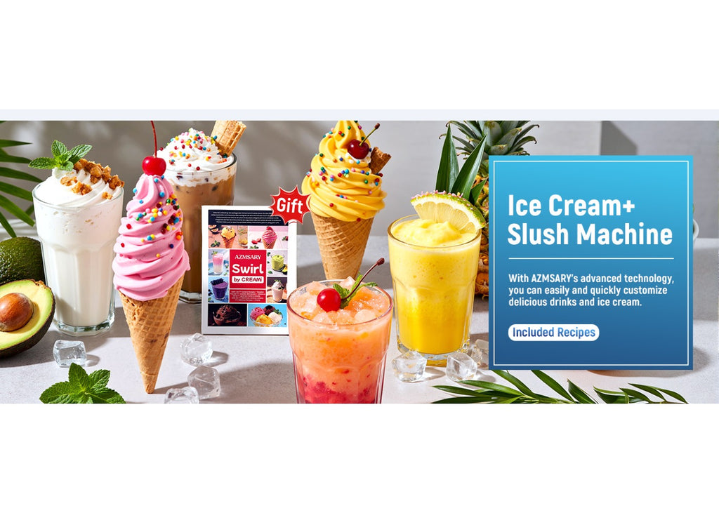 2-in-1 Ice Cream Slush Maker, 5-in-1 Cold Drink & Iced Tea Machine, 88 Oz, One-Touch Preset, No Ice Required, Self-Cleaning for Milkshakes & Margaritas
