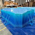 Folding Inflatable Swimming Pool, Outdoor Garden Pool, Portable Pool for Family Parties & Backyard Use