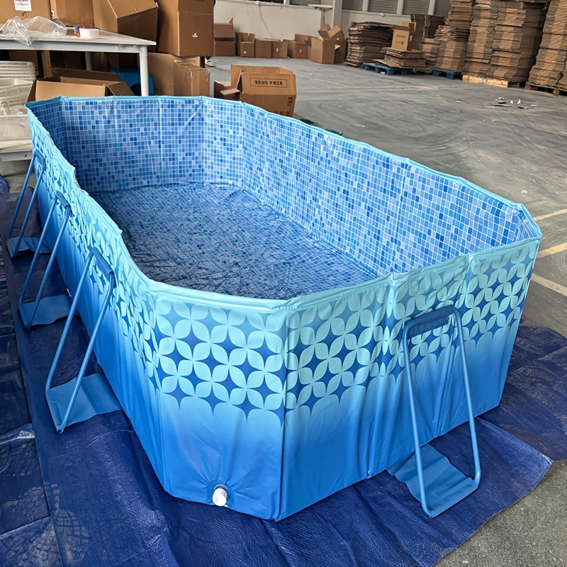 Folding Inflatable Swimming Pool, Outdoor Garden Pool, Portable Pool for Family Parties & Backyard Use